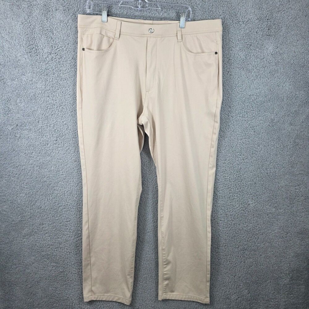 Collars and Co CEO Tech Pull On Pants Stone Beige Mens 38x30
